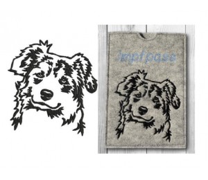 Stickdatei - Australian Shepherd Silhouette